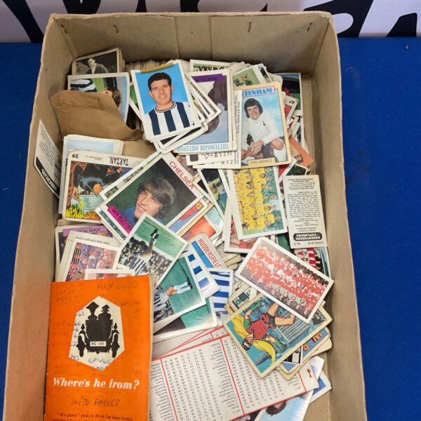 Large collection of vintage football cards from the 1970s and 80s.