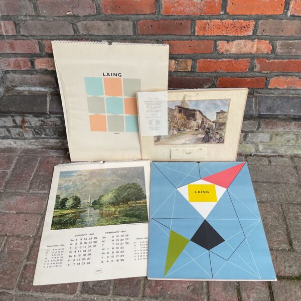 Vintage Laing calendars and William Russell Flint Strangers in Vaunavey print lot