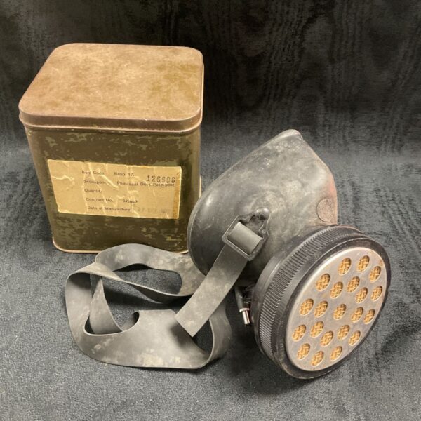 Vintage Pneu-seal 1A dust respirator in original tin storage case.