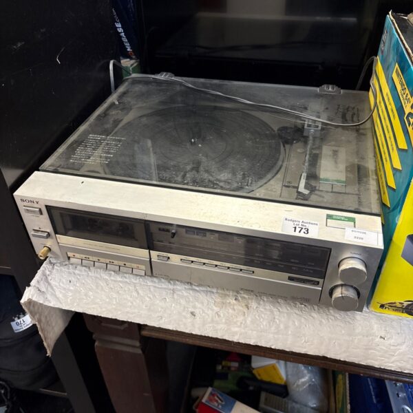 Vintage Sony SHJ-700 stereo music system with turntable and cassette deck