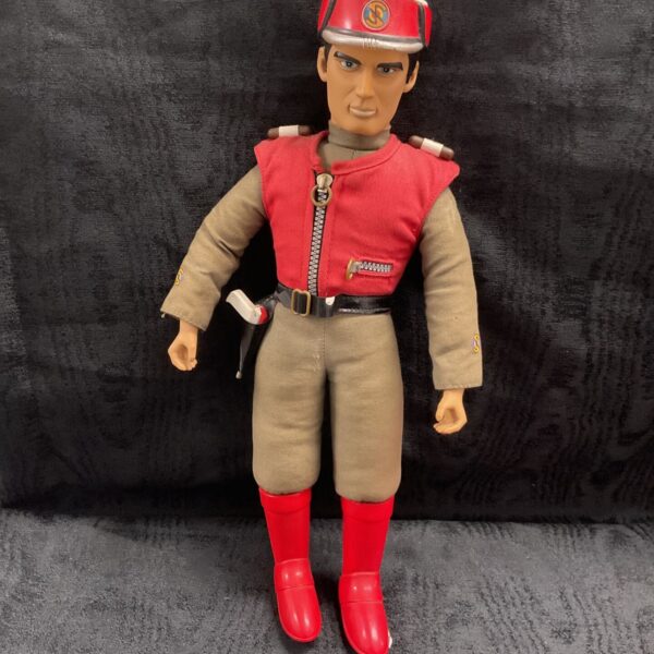 Vintage Vivid 15” Captain Scarlet talking soft figure in red cap and khaki uniform