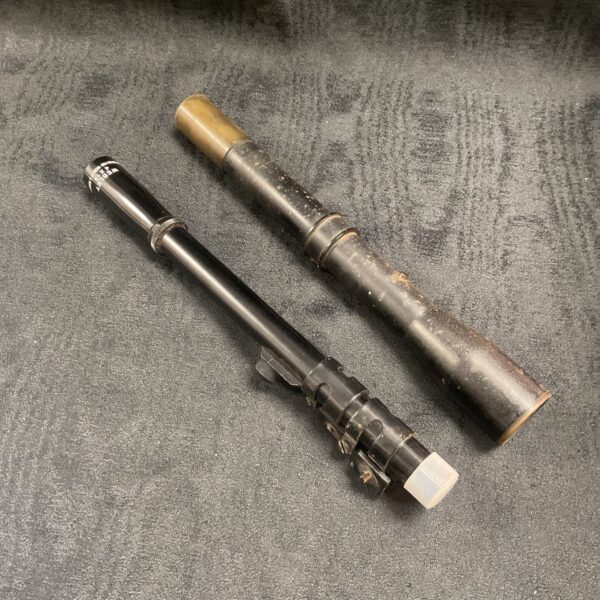 Vintage Webley 4x15 scope, a collectible antique rifle sight.