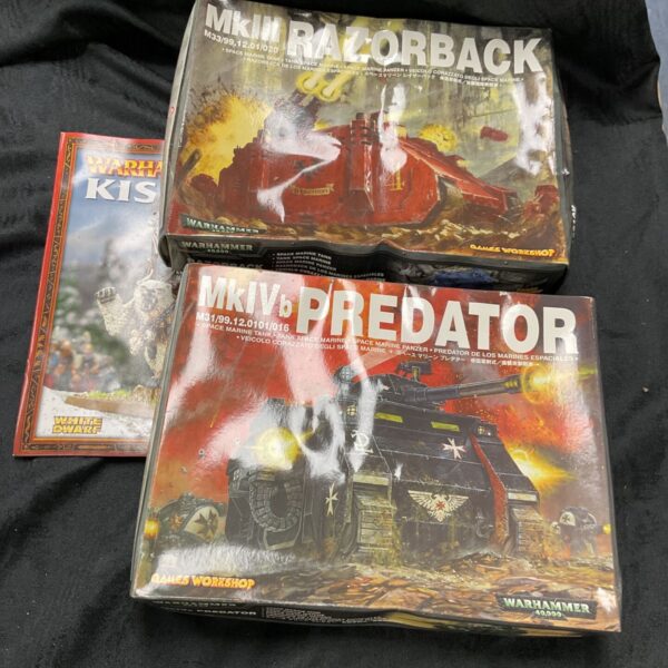 Warhammer 40k Predator and Razorback tank parts for sale.