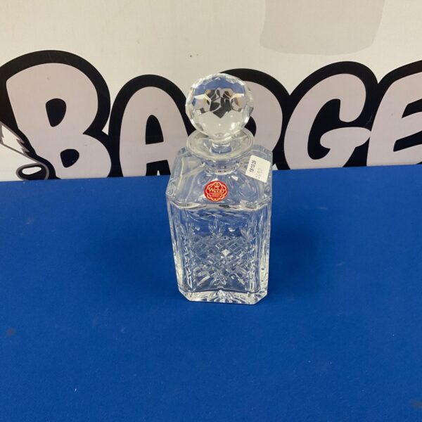 Vintage Webb Continental crystal whisky decanter with stopper.