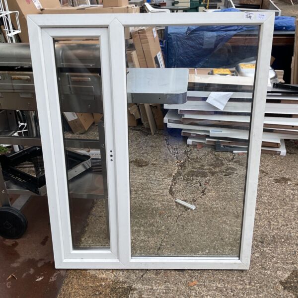 White uPVC double glazed window for home renovation projects.