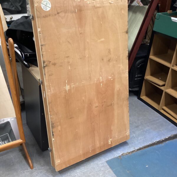 Large wooden cargo case reverse panel with metal hinge fittings